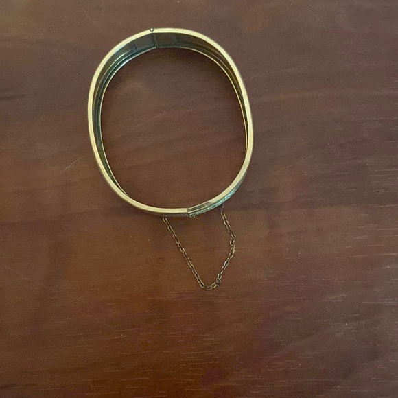 Jewelry Vintage Fake Gold Bracelet With Flower Design Connected By